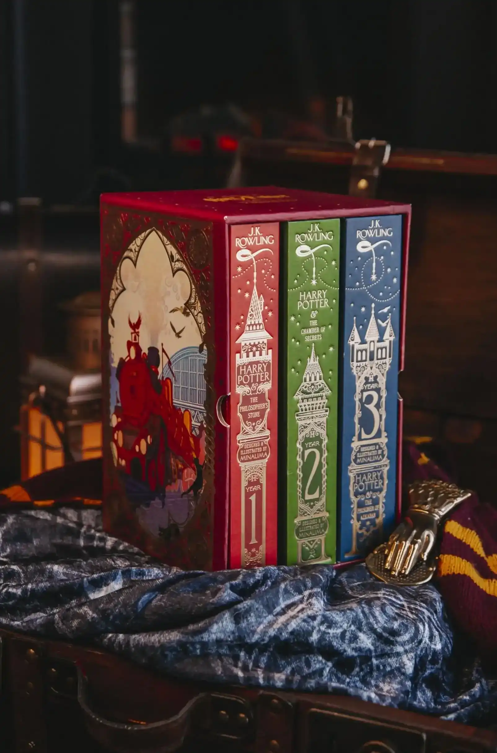 Harry Potter 1-3 Box Set: MinaLima Edition by J. K. Rowling (Hardback)