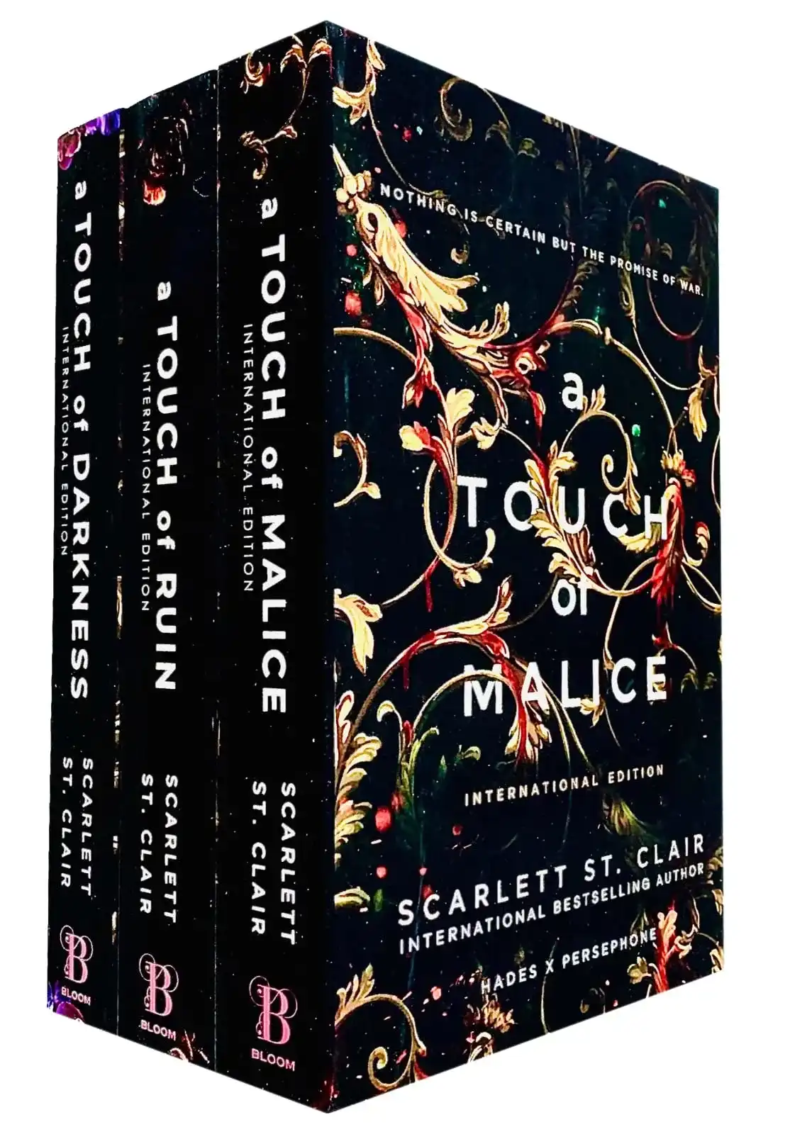 Hades X Persephone Saga 3 Books Collection Set (A Touch of Darkness, Ruin & Malice) by Scarlett St. Clair (Paperback)