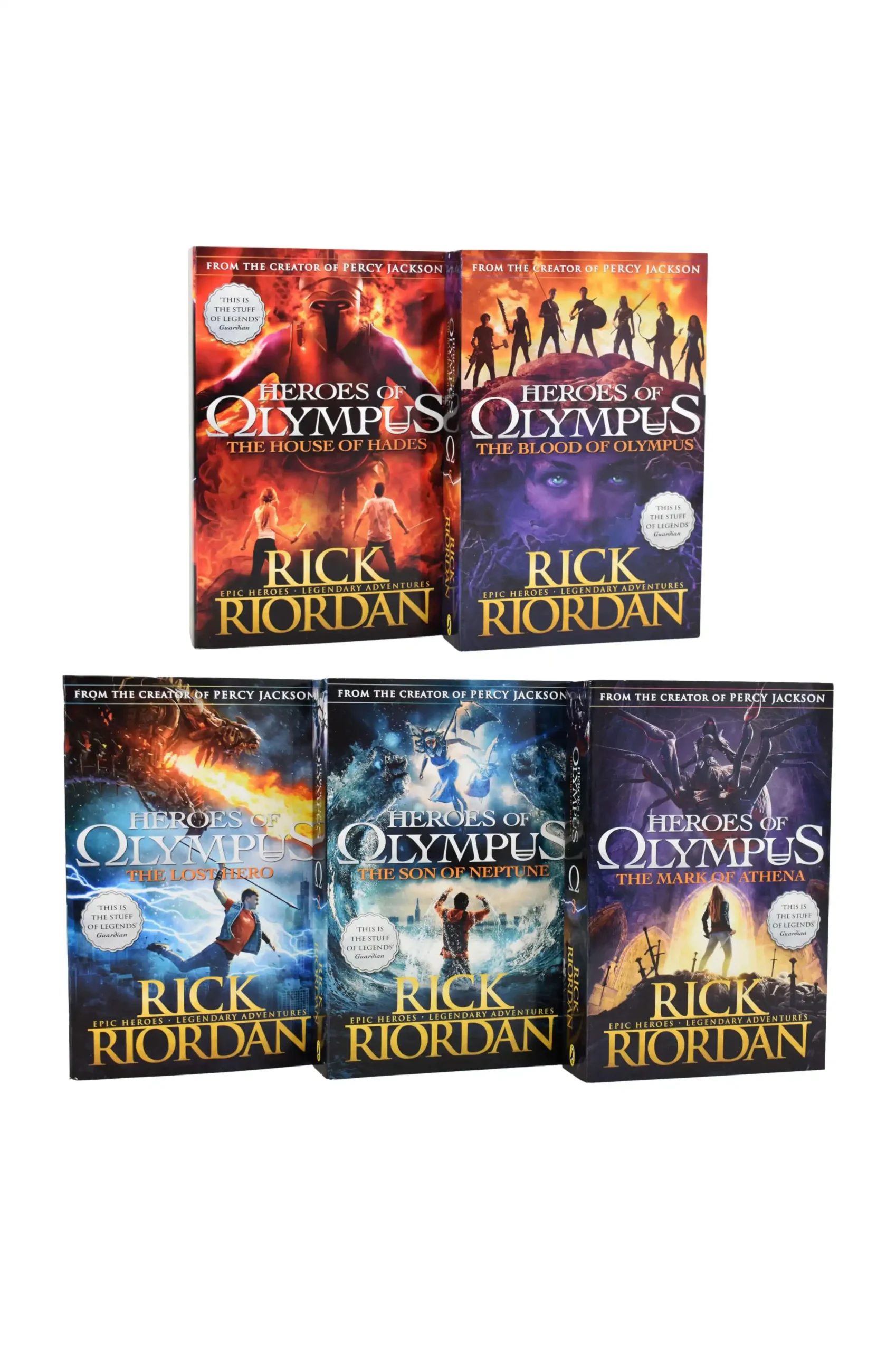 Heroes of Olympus Complete Collection 5 Books Set by Rick Riordan (Paperback)