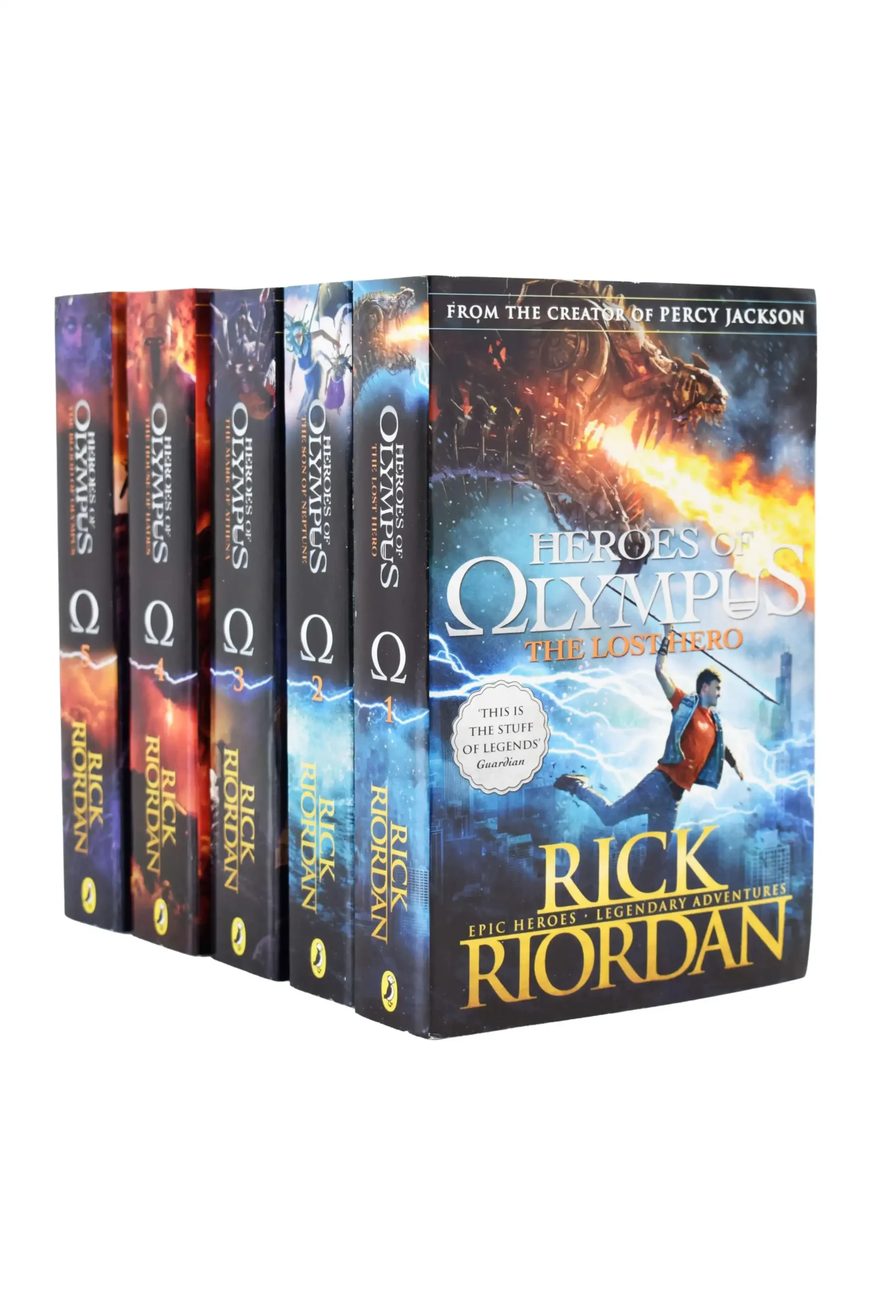 Heroes of Olympus Complete Collection 5 Books Set by Rick Riordan (Paperback)