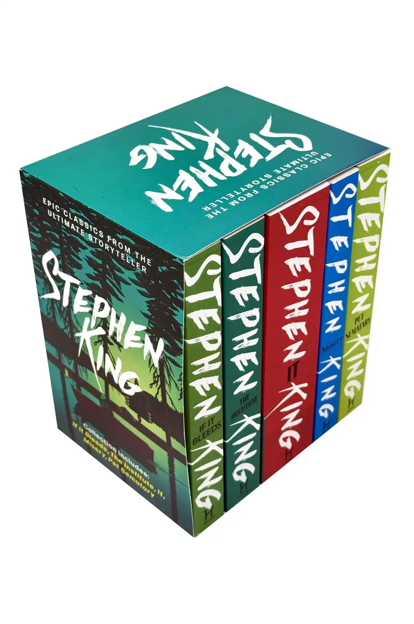 Stephen King 5 Book Box Set: If It Bleeds, The Institute, IT, Misery, Pet Sematary by Stephen King (Paperback)