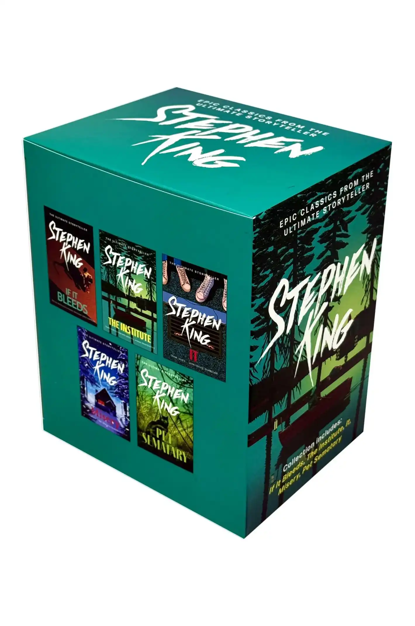 Stephen King 5 Book Box Set: If It Bleeds, The Institute, IT, Misery, Pet Sematary by Stephen King (Paperback)