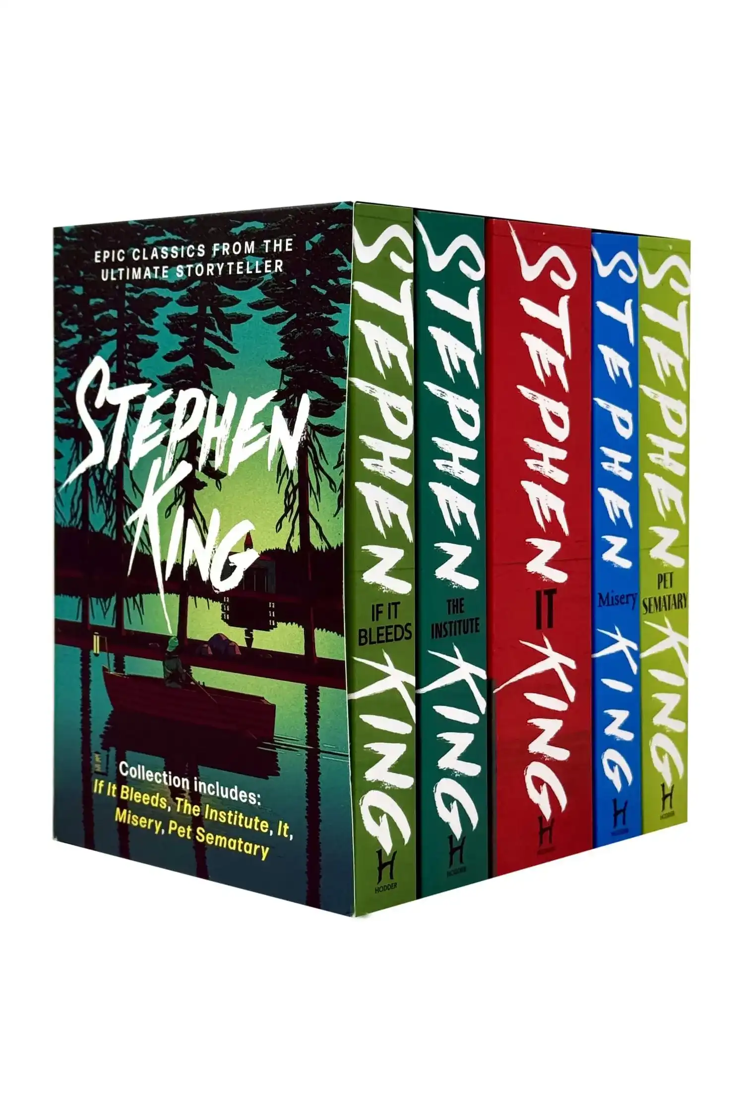 Stephen King 5 Book Box Set: If It Bleeds, The Institute, IT, Misery, Pet Sematary by Stephen King (Paperback)
