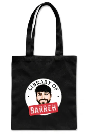 Library of BARREH Branding Black Slim Canvas Bag