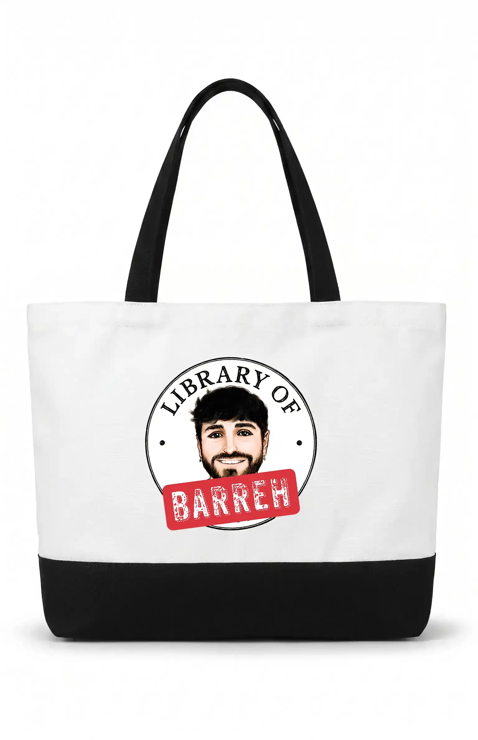 Library of BARREH Black & White Bag
