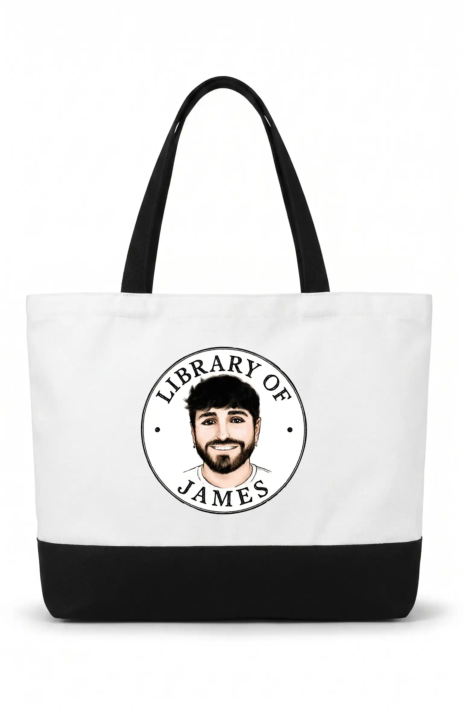 Library of James Black & White Bag