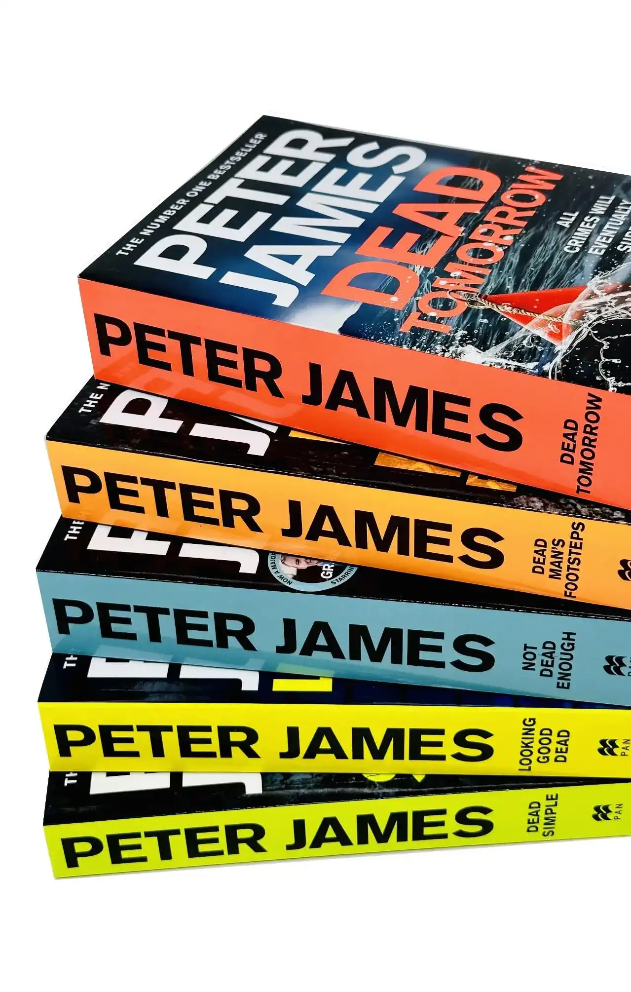 Roy Grace Series Books 1-5 Collection Set (Dead Simple, Looking Good Dead, Not Dead Enough, Dead Man's Footsteps, Dead Tomorrow) by Peter James (Paperback)