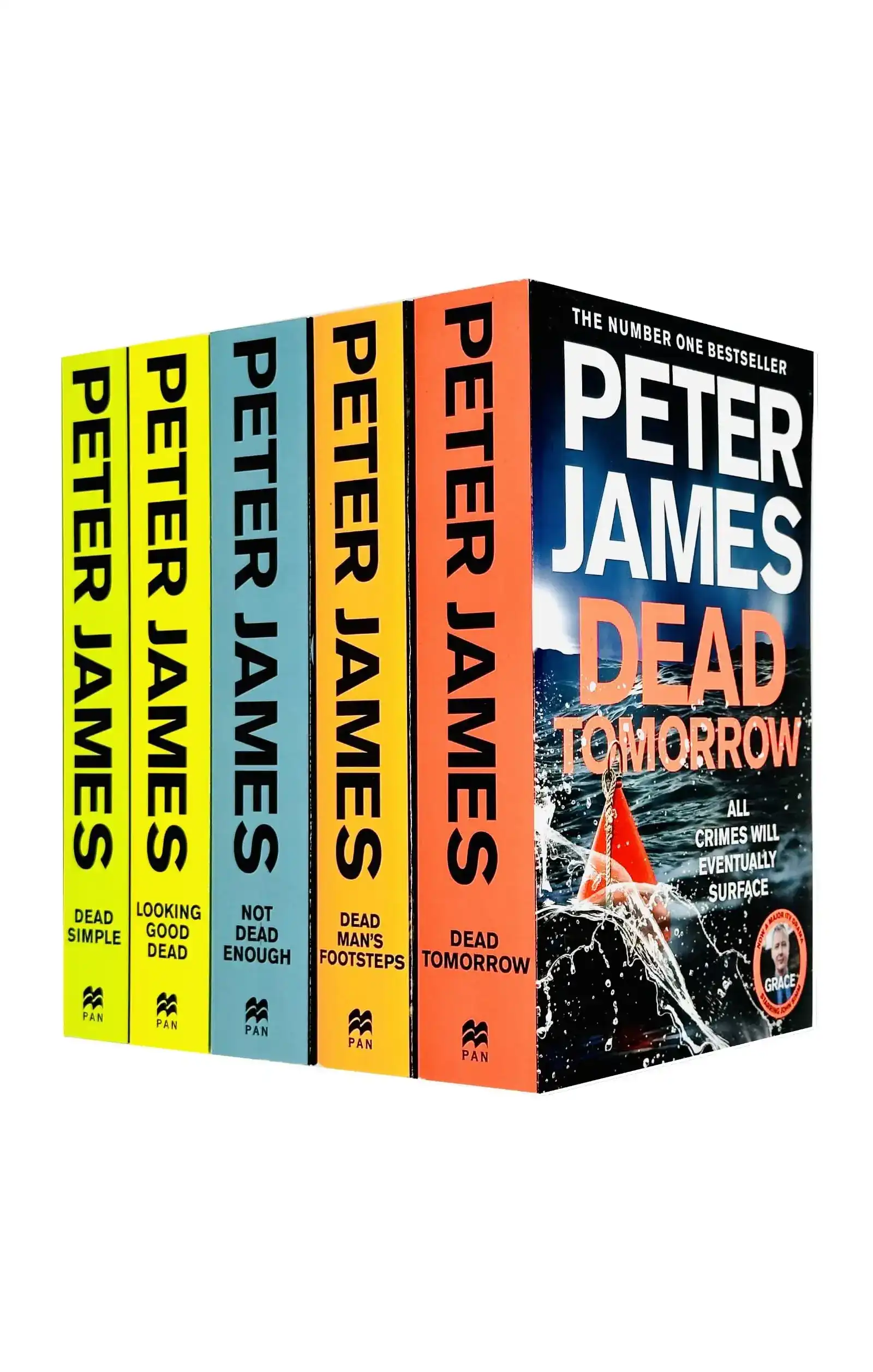 Roy Grace Series Books 1-5 Collection Box Set (Dead Simple, Looking Good Dead, Not Dead Enough, Dead Man's Footsteps, Dead Tomorrow) by Peter James (Paperback)
