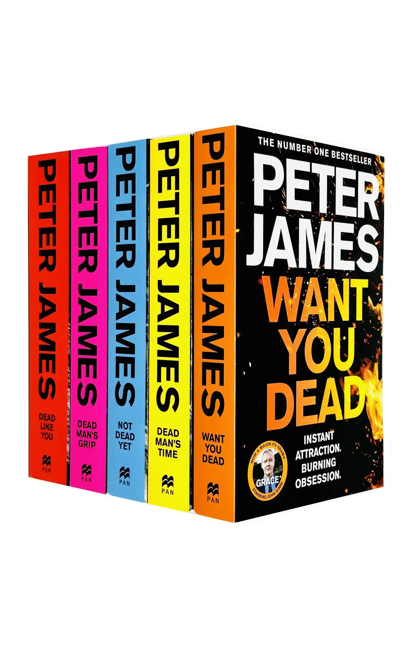 Roy Grace Series Books 6-10 Collection Box Set (Dead Like You, Dead Man's Grip, Not Dead Yet, Dead Man's Time & Want You Dead) by Peter James (Paperback)