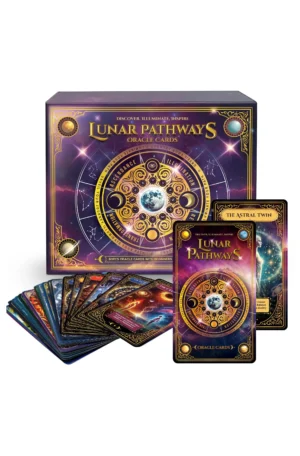 SOL 60PK Lunar Pathways Oracle Cards Deck: Spiritual Oracle Deck