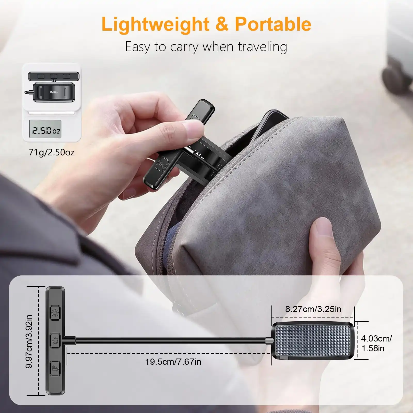 LED USB-C Rechargeable Book Light with Memory Function